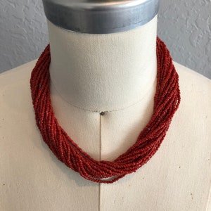 Coral necklace - choker style