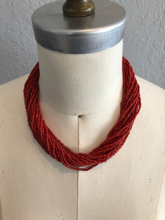 Coral necklace - choker style
