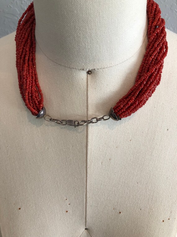 Coral necklace - choker style - image 2