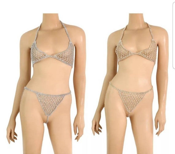 diamante underwear set