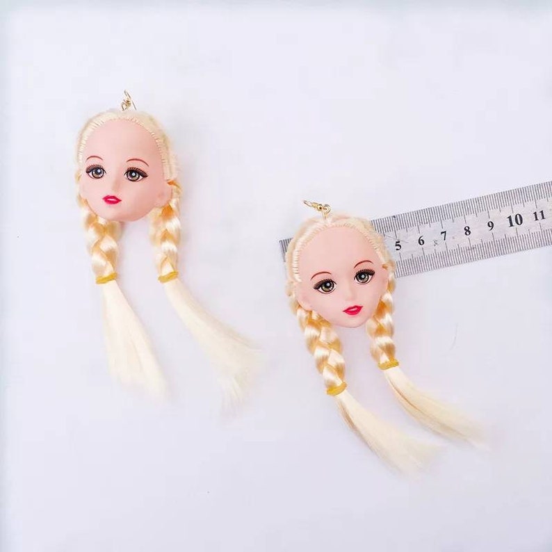 Handmade Fun Earrings Dolls Head Earring Halloween Kawaii Daring Funny