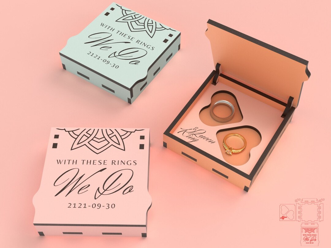 Wedding Ring Box Svg Ring Box Template Wedding Jewelry Ring - Etsy