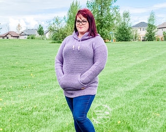 Channelside Hoodie - Adult **CROCHET PDF PATTERN**