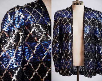 black shiny cardigan
