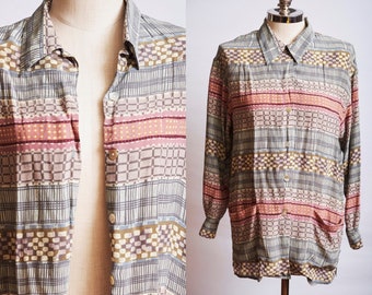 baggy silk shirt