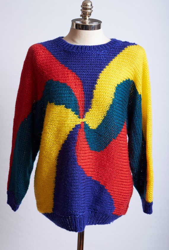 80s rainbow sweater