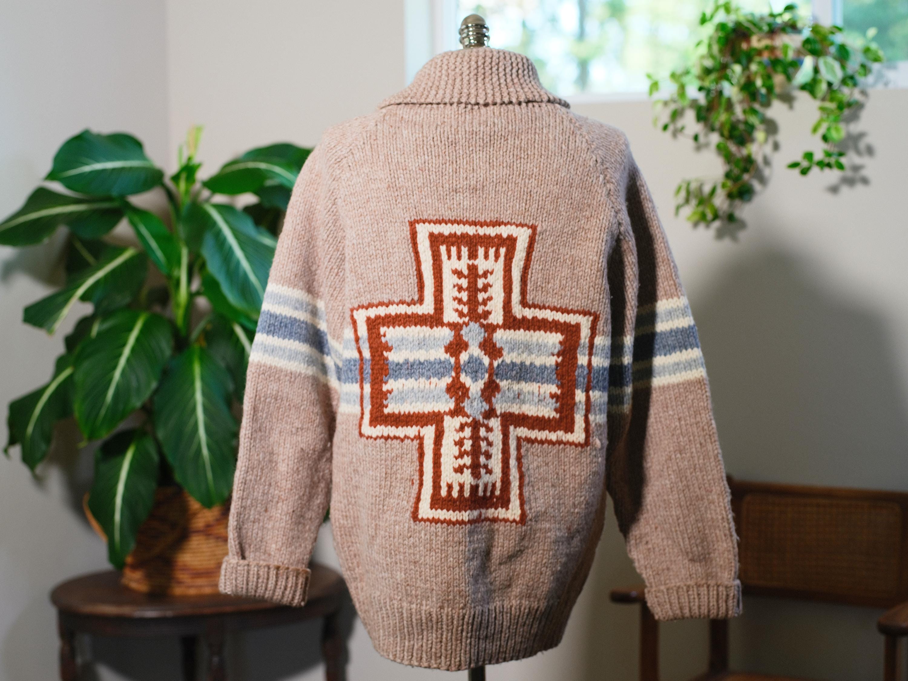 70s Cowichan Cardigan - Etsy 70s Cowichan Cardigan - Etsy