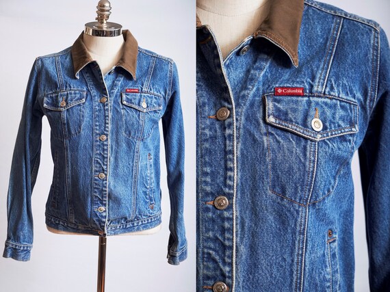 Vintage 90s denim jacket blue jean jacket columbia
