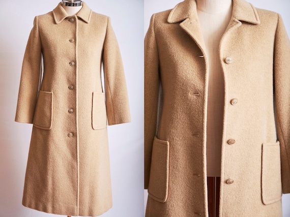Vintage 70s pendleton camel coat jacket felted woo