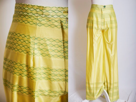 Vintage 70s high waisted pants wide leg disco pant