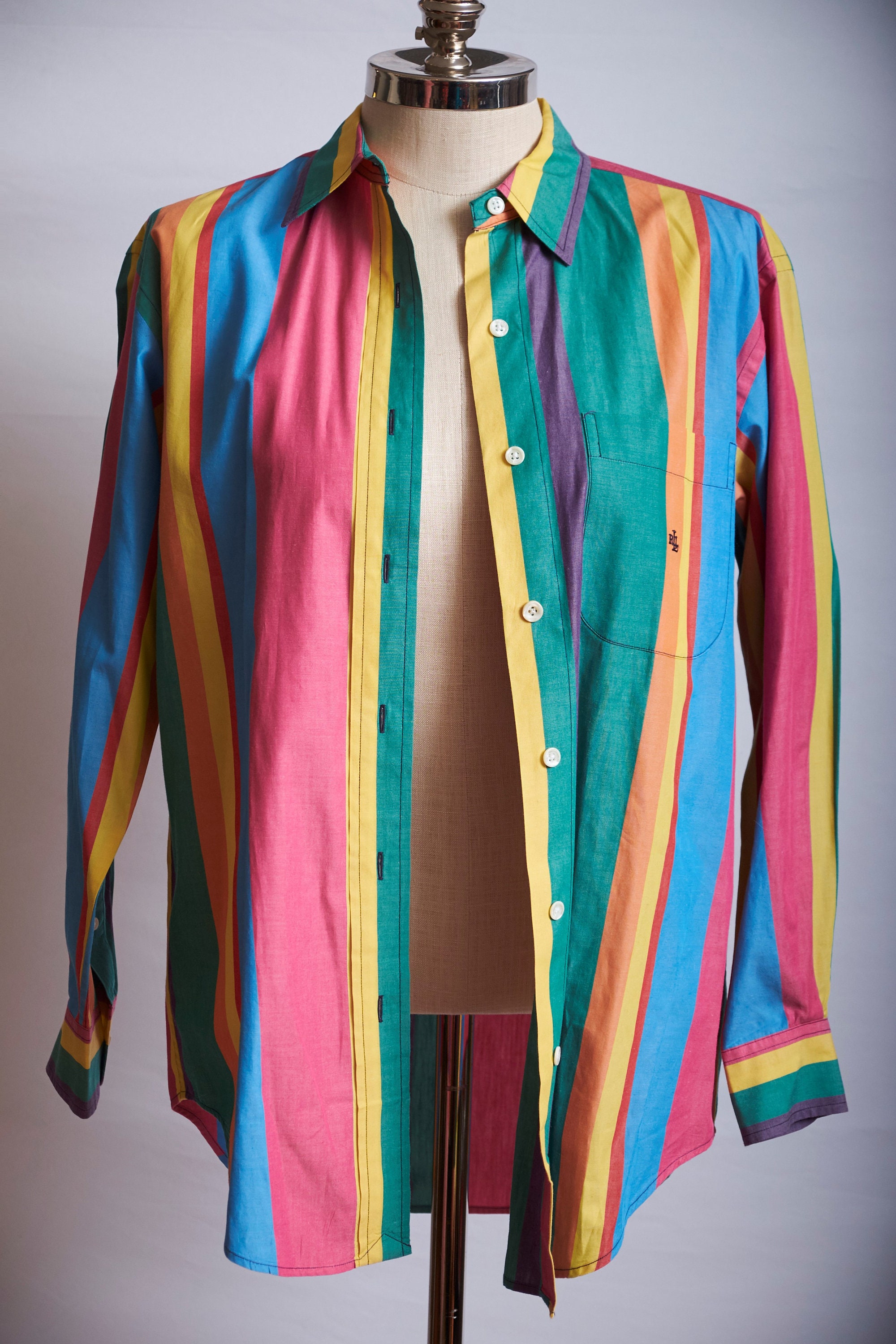Vintage 90s ralph lauren rainbow pastel shirt blouse polo | Etsy