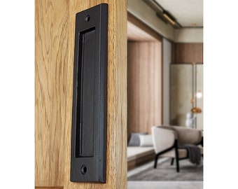 Finger Pull - Flush Pull, "Easy Mount" Modern, 7 Inch Smooth Sliding Door Pull, Finger Pull, Barn Door Handle