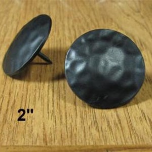 10 pack Premium Round Clavos - Black Powder Coat Finish - Zinc Alloy -  2" Diameter Head