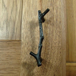 TWIG PULLS (set of 5) For Cabinets and Drawers - Oil rubbed bronze finish