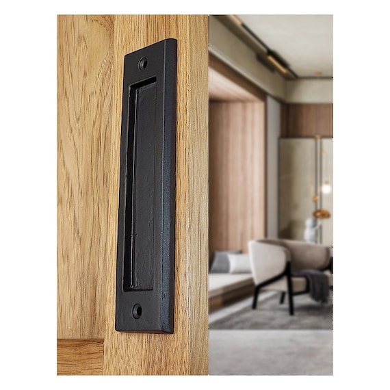 Black Barn Door Hardware Flush Finger Pull Black Barn Door Hardware Flush Finger Pull
