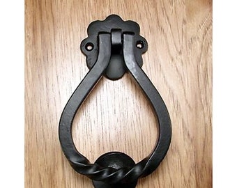 Elegant and Simple Style Door Knocker with Twisted Pear Shaped Ring