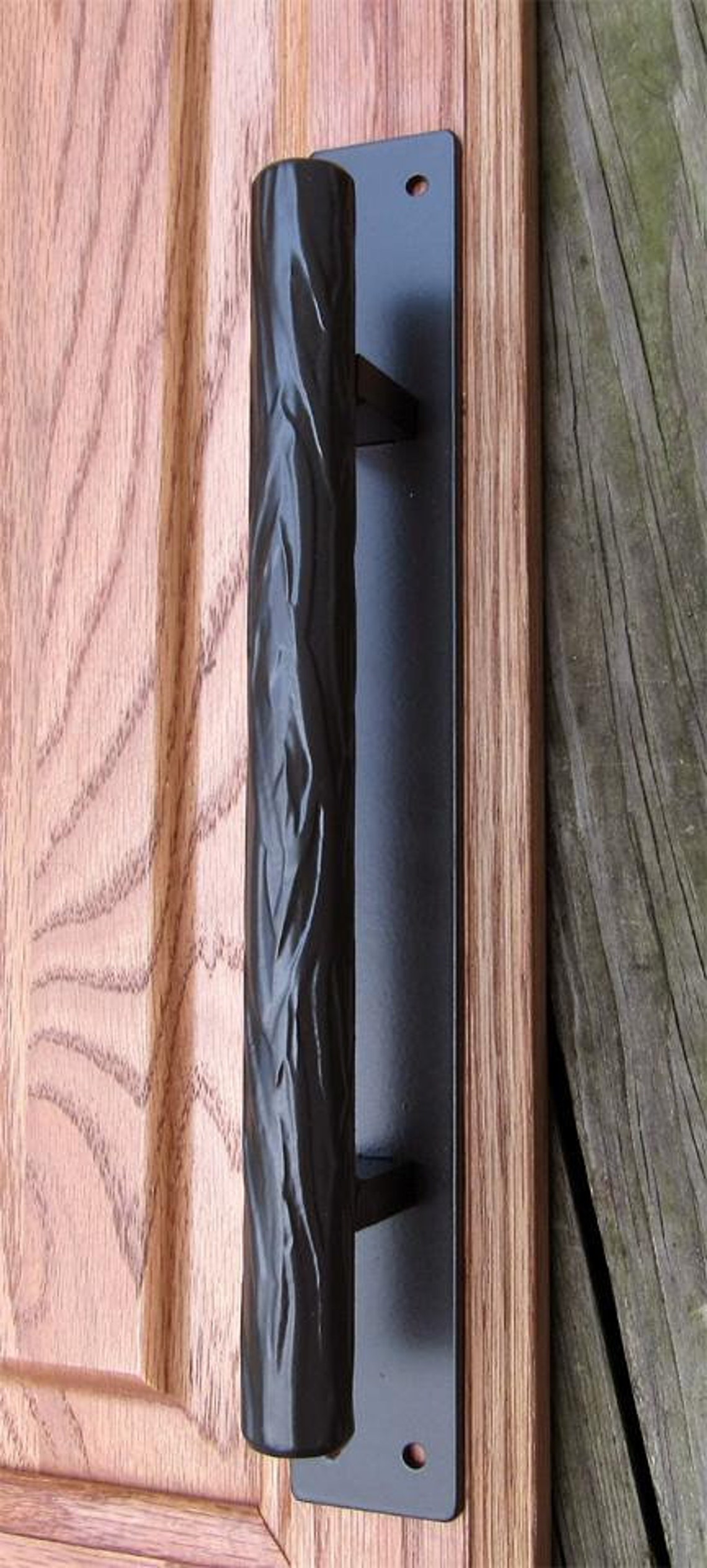 Tree Branch Barn Door Pull 1 Dark Bronze Powder Coat Finish Etsy