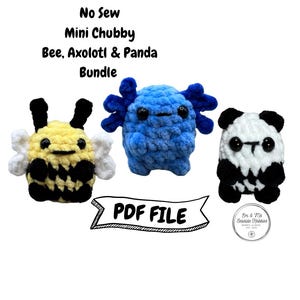 No-Sew häkeln Mini Pattern Bundle Easy Anfänger-freundlich PDF