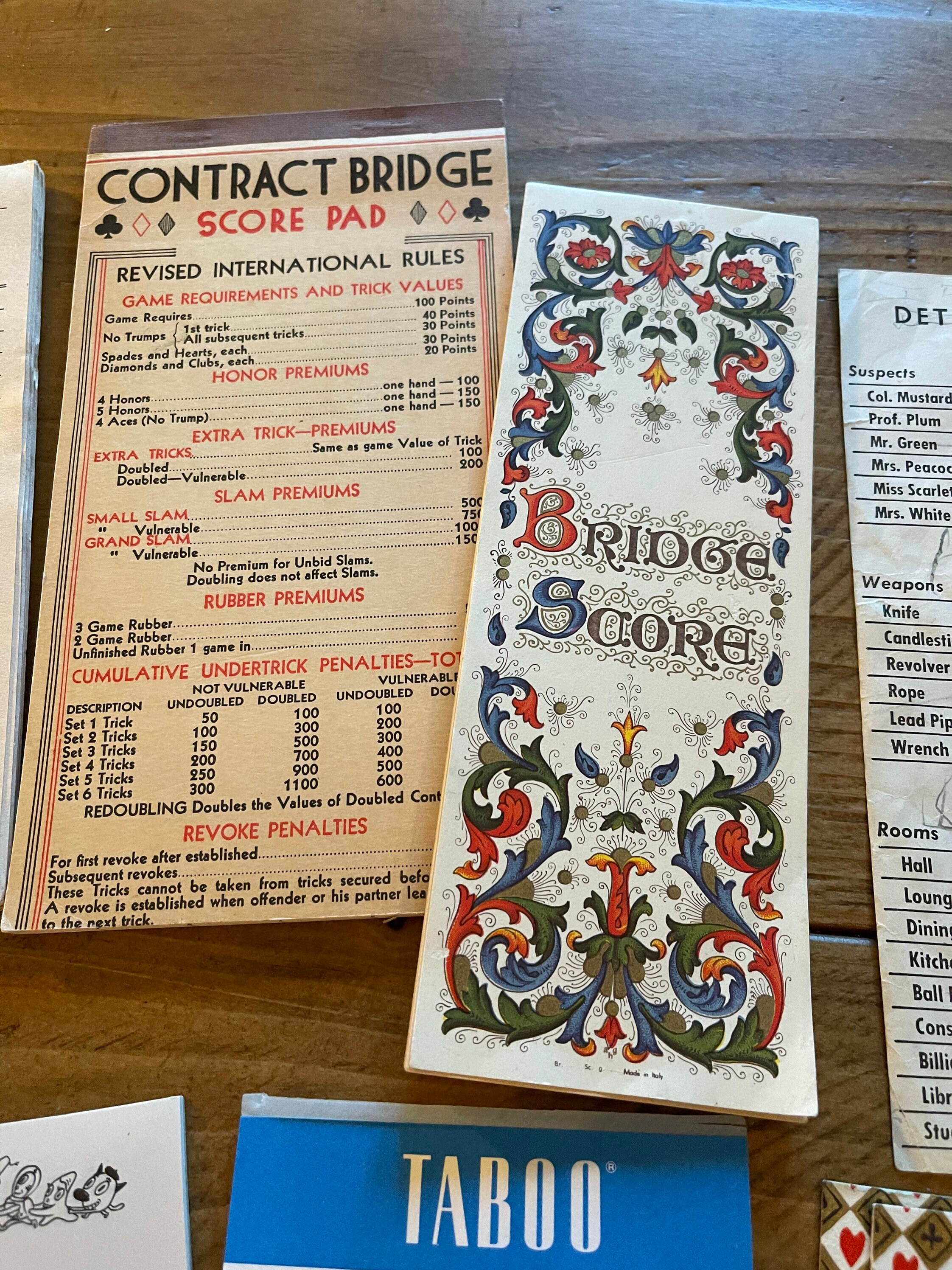 Vintage game score sheet bundle | Etsy