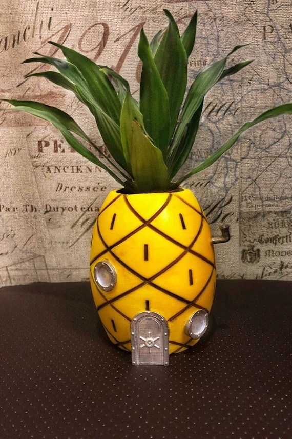 Spongebob S House Plant Pot Spongebob Plant Pot Spongebob Plant Square Pants House Pineapple Plant Pot Planteur Pot Planter