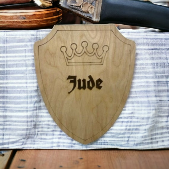 Personalized Medieval Wooden Shield, Shield of Faith