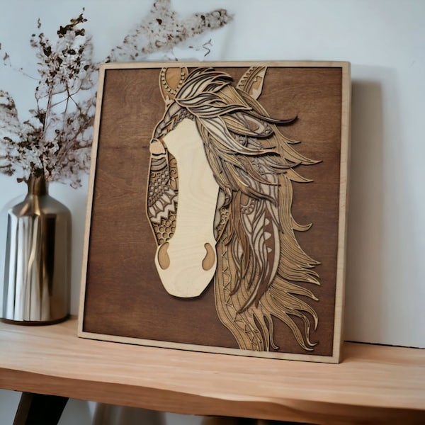 Horse cutout, Layered Wood Horse