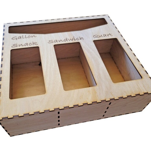 Baggie Storage Organizer 1/4 Plywood SVG Sandwich Bag Holder Etsy