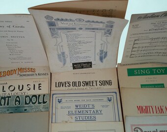 Vintage Set of 18 Sheet Music Books From the 1910's to the 40's - Etsy
