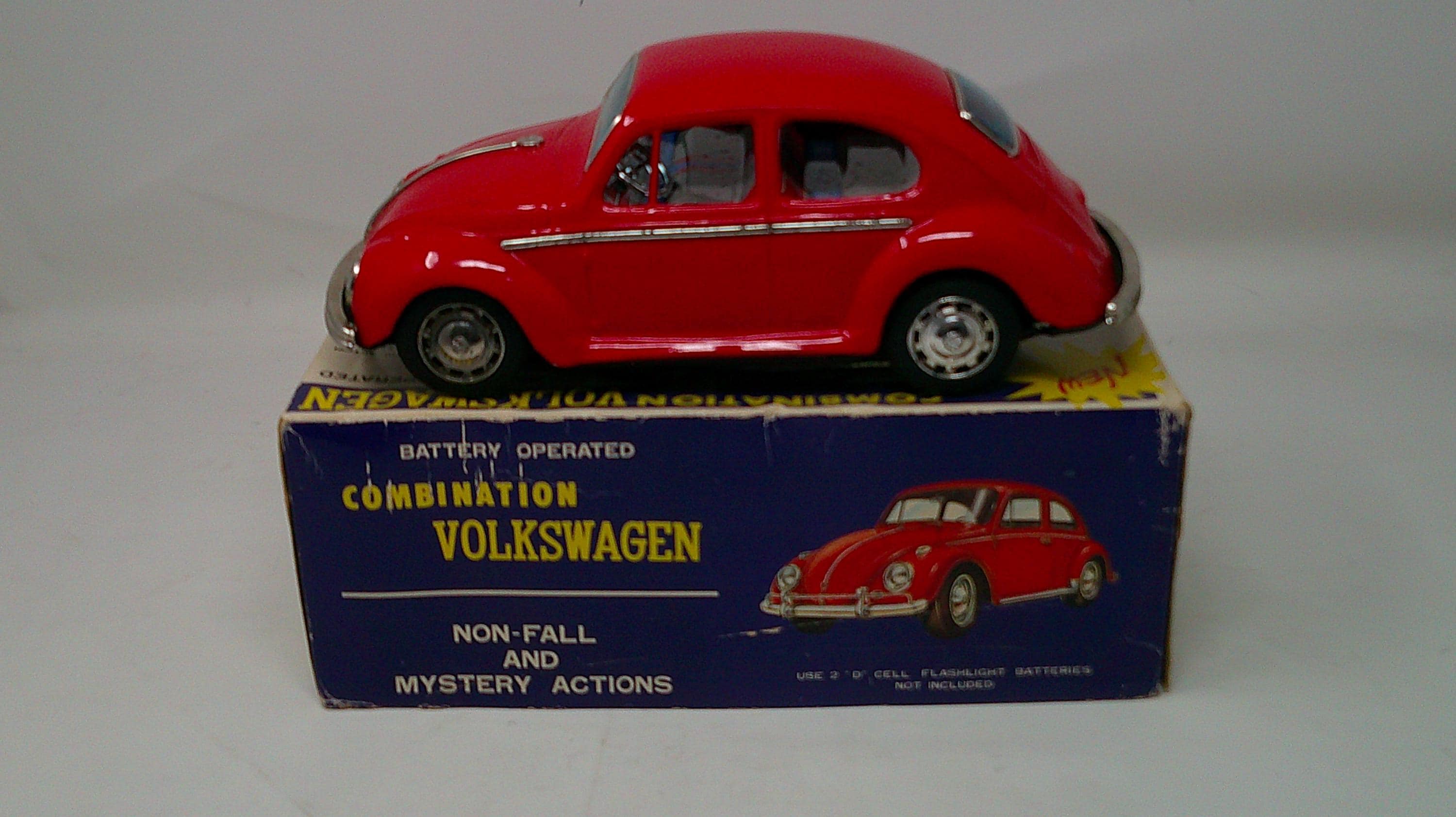 Vintage Taiyo Tin Toy Car Red Volkswagen Beetle Model - Etsy