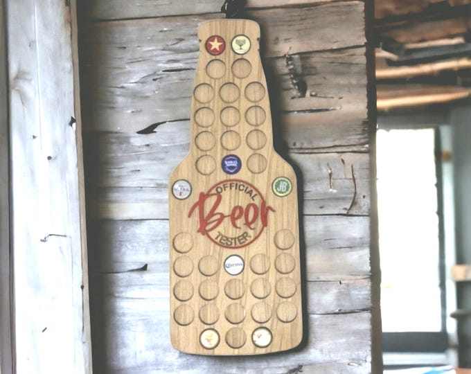 Beer Bottle Cap Display: Holds 38 Lids