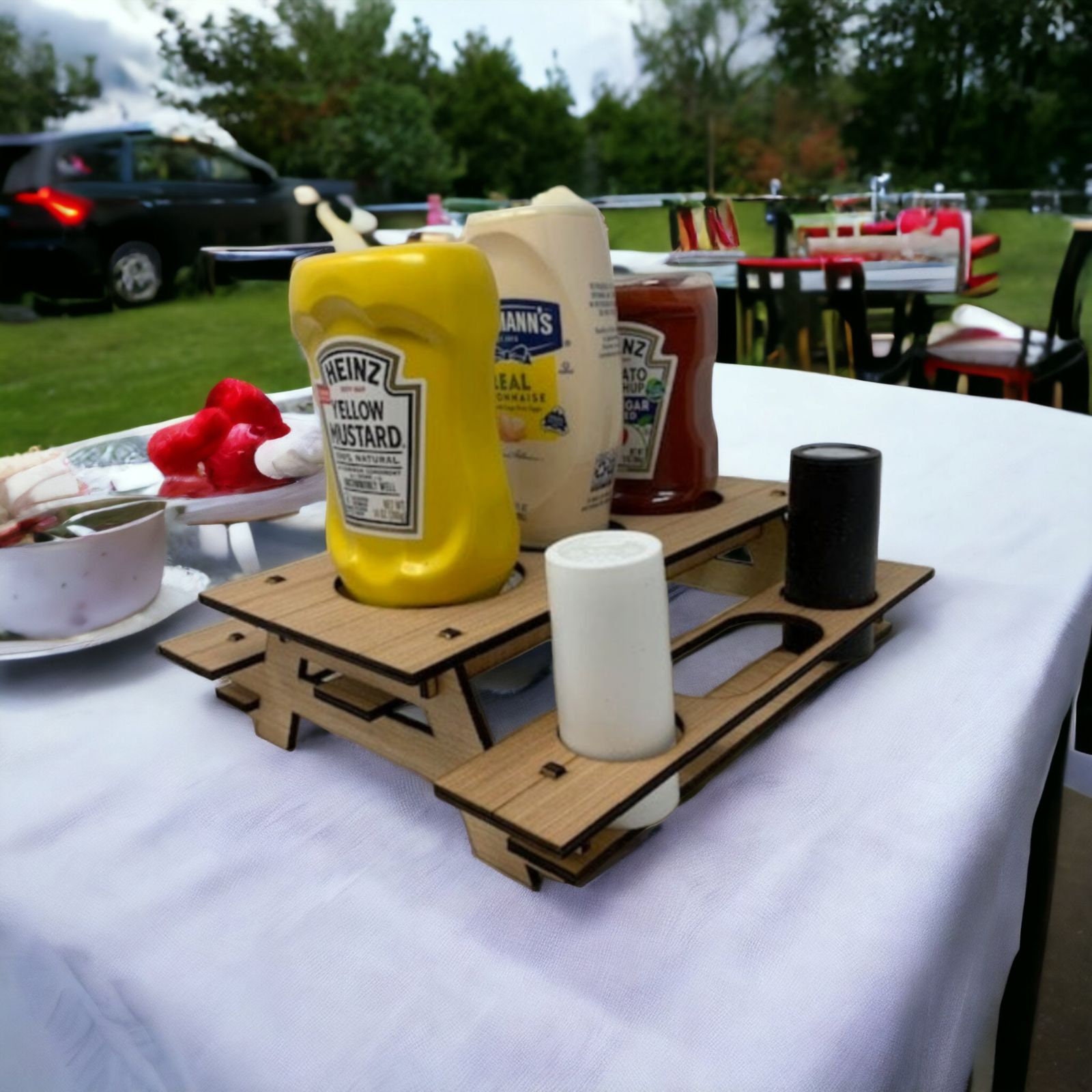 Picnic Table Condiment Caddy