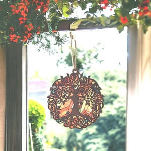 Beautiful Tree of life Stained Glass look Acrylic suncatcher