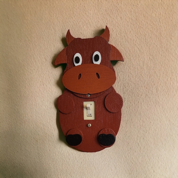 Cute animal lightswitch cover for bedroom or playroom