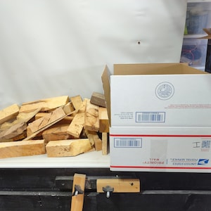 Large Flat Rate Box Filled With Mixed Burl Cut-offs