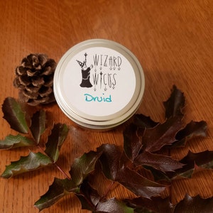 Druid Soy Candle ~ Blue Spruce, Mistletoe