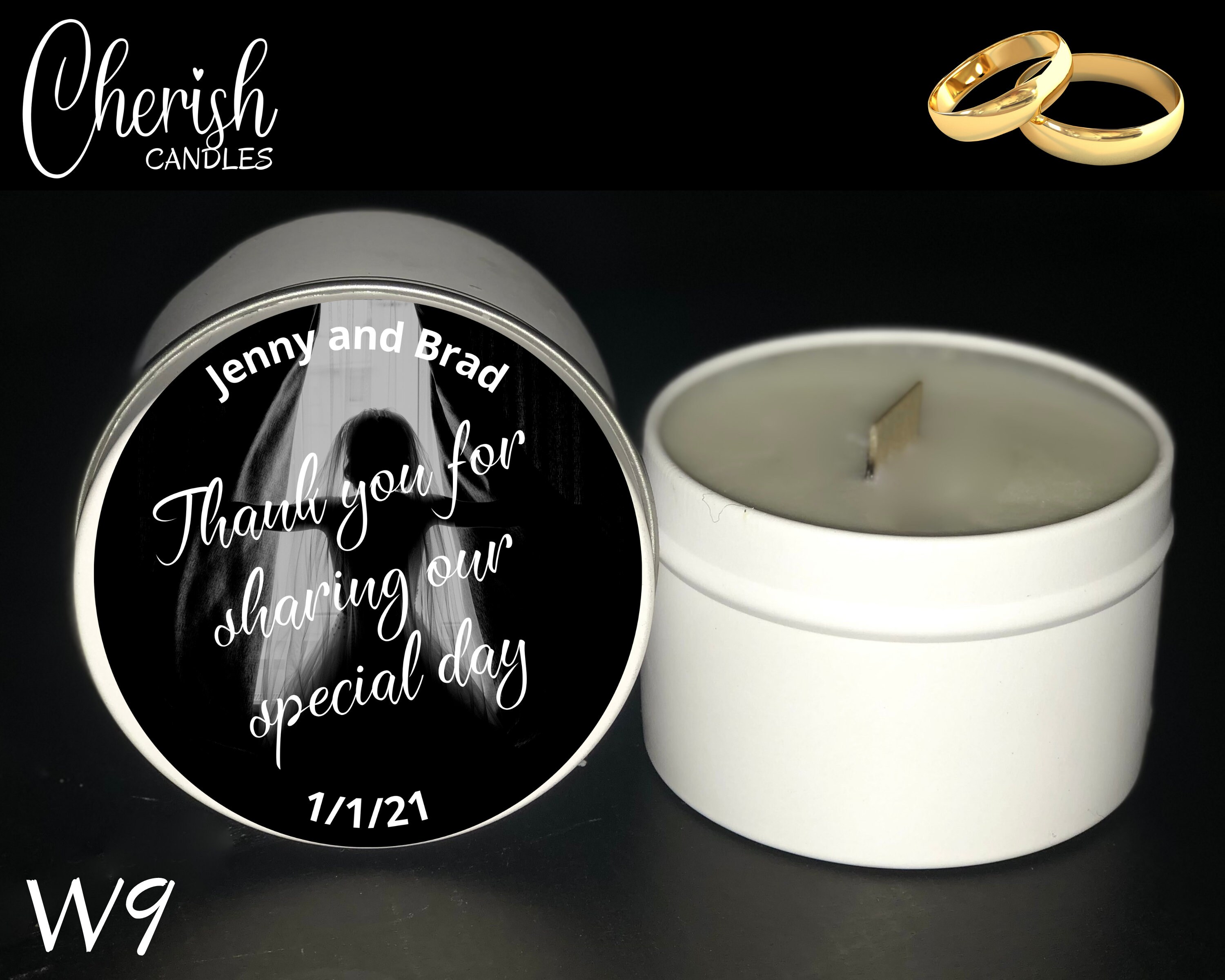Candle Wedding Favor with Custom Candle Labels Etsy
