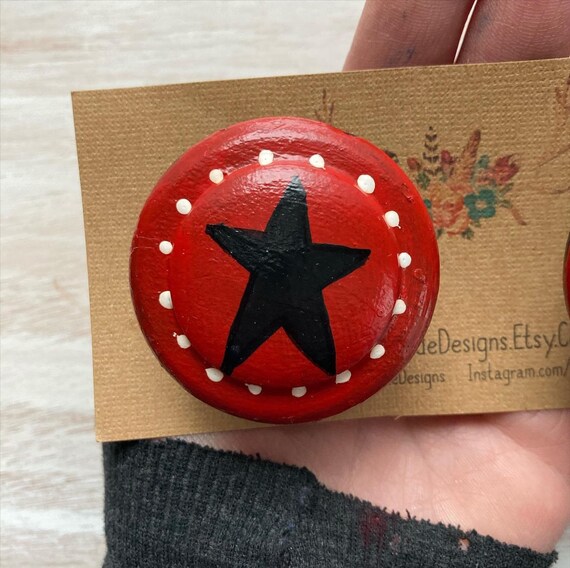 Star knobs. Star. Hand Painted. DIY. Diy furniture. Primitive. Etsy