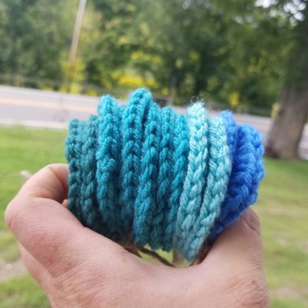 Car Coasters, Ocean, Sea, Turquoise, Teal, Crochet Car Coasters, Soft Car Coasters, Soft Coasters, Crochet Coaster Set