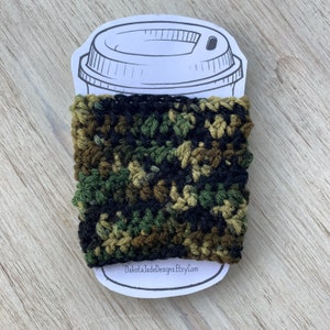 Camo drink sleeve. Cup cozy. Hunter.