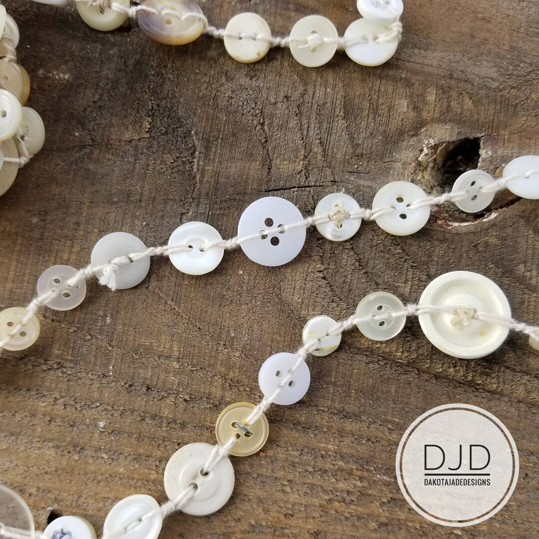 6FT Button Garland, Farmhouse Garland, Primitive Garland, Country ...