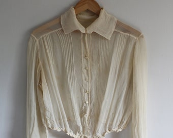 Delicate Victorian Sheer Blouse