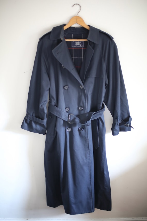 Mens Navy Burberry Trench Coat