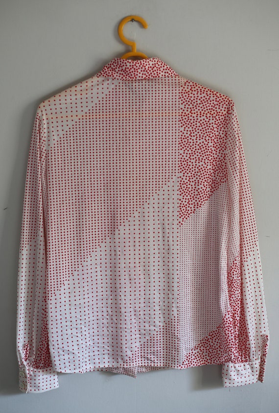 1970s Deadstock Polkadot Blouse in size 16 - image 2