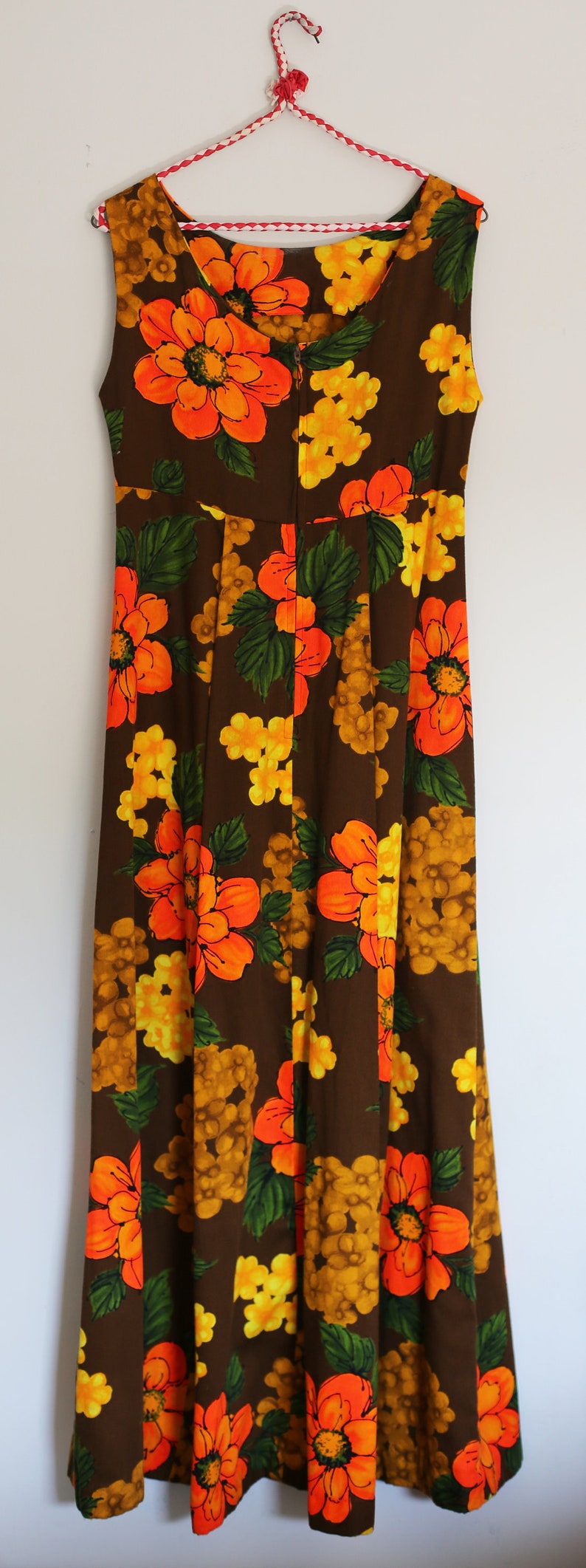 Vintage 1970s Hawaiian Floral Maxi Dress - Etsy Canada