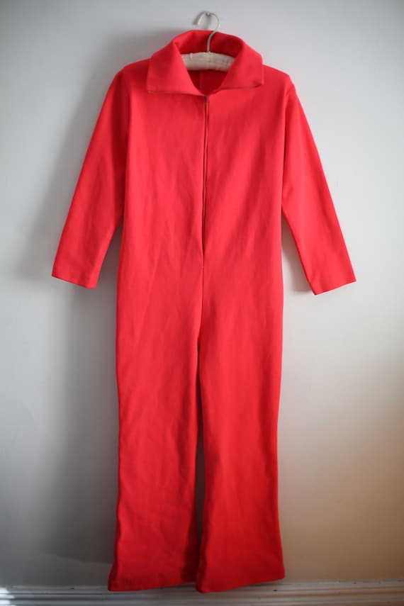 Hot Pink 70s stretchy Jumpsuit