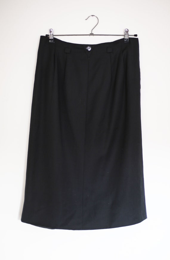 Vintage Celine 1990s Black Pencil Skirt Fits like… - image 3