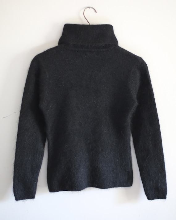 1990s Black Angora Turtleneck - Gem