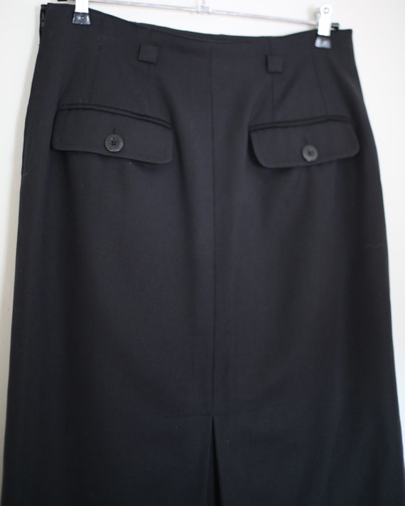 Vintage Celine 1990s Black Pencil Skirt Fits like… - image 5