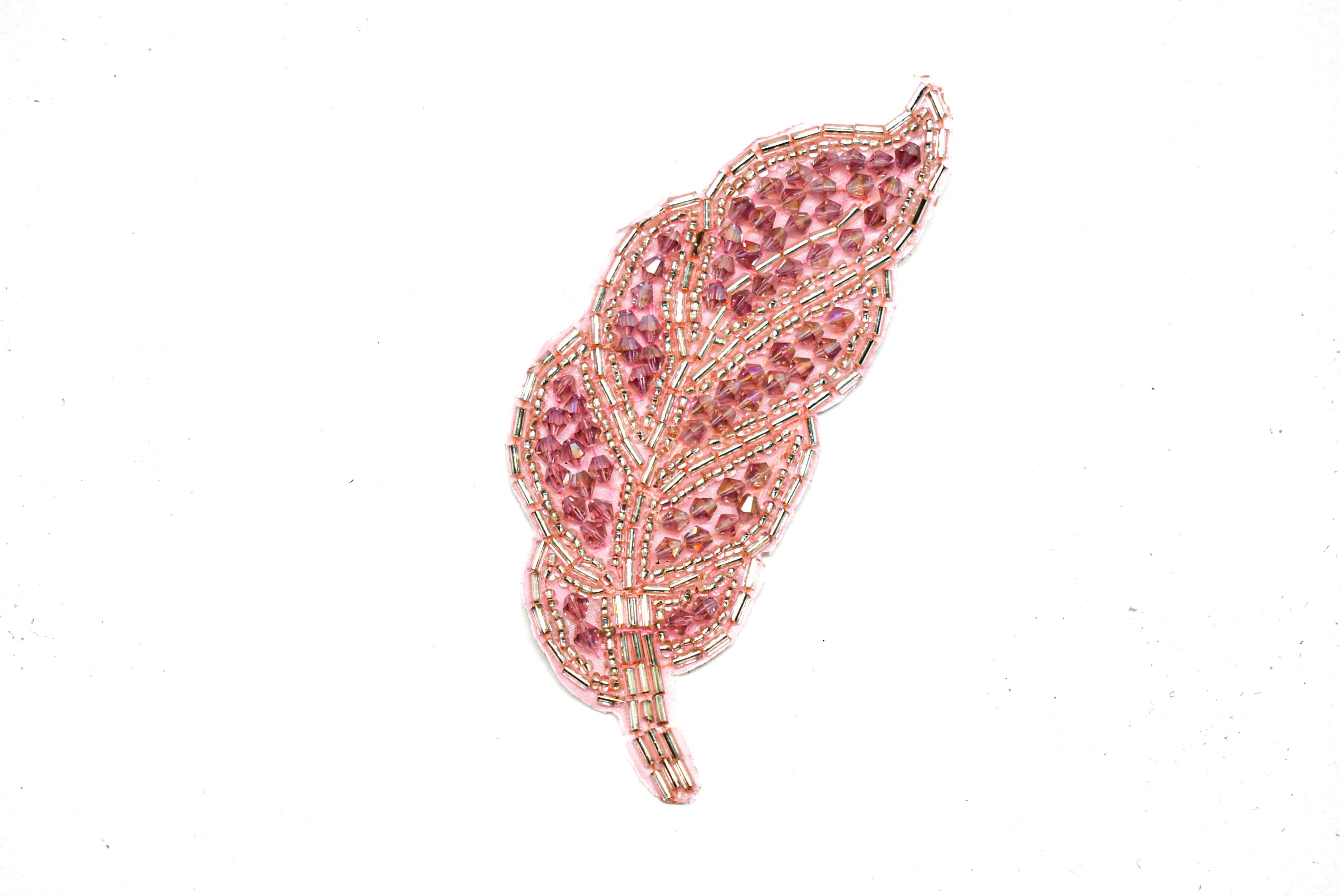 Beaded Leaf Applique Multi Color Beaded Leaf Applique Patch Etsy