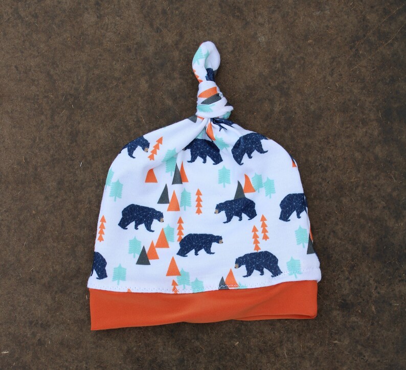 Coming Home Outfit Bear Print Pants Woodland Set Newborn Photo Prop Newborn Boy Pant and Hat Newborn Bear Print Set Baby Boy Leggings